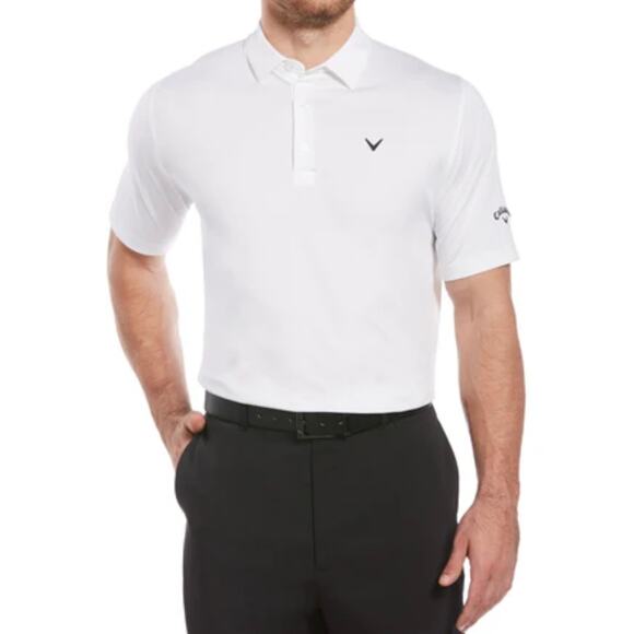 Callaway Men's Swing Tech Solid White Opti Dri Polo 3X - Picture 1 of 10